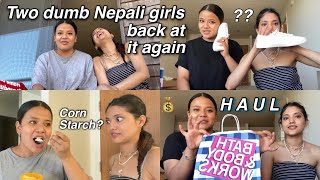 Two broke Nepali students do haul😂 lol bye [upl. by Eupheemia]