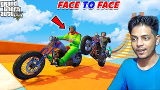 BIKE Vs BIKE 99799 People Stop Playing GTA V After This Face To Face Race in GTA 5 [upl. by Kara]