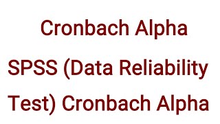 የዳታ አስተማማኝነት ሙከራData Reliability Test Cronbach Alphaspsss ststicsdata reliability spss tutor [upl. by Klusek]