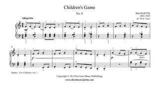 Bartok  Childrens Game No 8 [upl. by Malia]