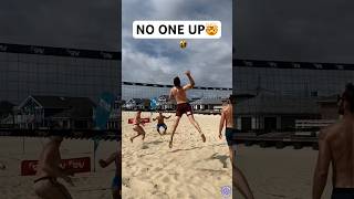 WIDE Open Net for the Big Fella💥❌🏐 beachvolleyball volleyball volleyballworld haikyuu spike [upl. by Idaf403]