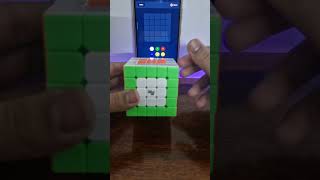 5x5 cube solved by an AI rubikscube shorts trending [upl. by Nessnaj433]