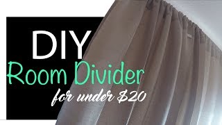 Easy DIY Room Divider  Under 20 dollars [upl. by Maletta]