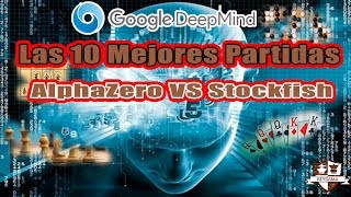 Las 10 mejores Partidas de Ajedrez de AlphaZero vs Stockfish [upl. by Gnanmos228]