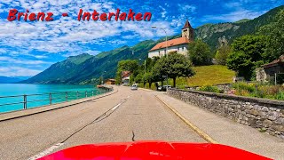 Switzerland 2024  driving from Brienz to Interlaken and Iseltwald around the lake Brienzersee [upl. by Tuck]