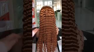 Honey Blonde Curly Wig 🤩🤩🤩 wigs hairfactory hair hairstyle superdoubledrawn [upl. by Stanton]