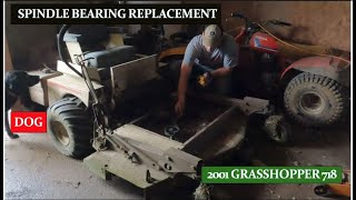 Grasshopper 718 Spindle Bearing and Steering Replacement [upl. by Alonso]