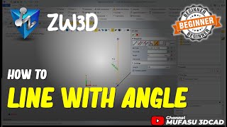 ZW3D How To Draw Line With Angle [upl. by Enoid]