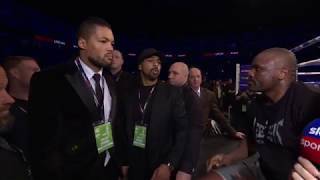 David Haye  Dereck Chisora and Joe Joyce confrontation on Sky Sports [upl. by Ikeda645]