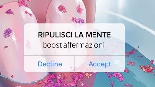 ⚠️BOOST AFFERMAZIONI⚠️ ascolta prima di ripetere qualsiasi affermazione [upl. by Aidiruy388]