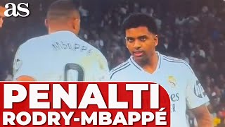 La CONVERSACIÓN de MBAPPÉ con RODRYGO en el PENALTI [upl. by Adnical507]