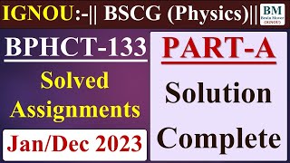 BPHCT 133 Solved Assignment 2023  BPHCT 133 Assignment Solution 2023  June  Dec 2023  IGNOU [upl. by Aneel]