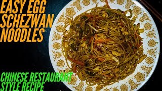 Easy Egg Schezwan Noodles  Chinese Restaurant Style  Curry Crave 15 [upl. by Mellman]