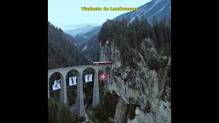 Ruta ferroviaria del viaducto de Landwasser más alto de Suiza youtube youtubeshorts ytshorts [upl. by Pihc]