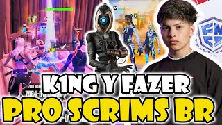 K1NG Y FAZER JUEGAN PRO SCRIMS BR🔥K1NG MAT4 A TRUENO  K1NG MUESTRA SU CONFIGURACIÓN [upl. by Ynabla]