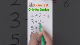 Brain test  Only for Genius  IQ test math education Iqtest viral trendingshort learnwithfm [upl. by Yssep]