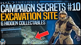 Halo Infinite EXCAVATION SITE  YOU NEED THESE 6 SECRET ITEMS  COLLECTABLES  Complete Guide [upl. by Allina920]