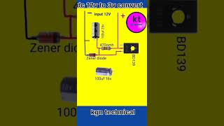 DC voltage convert 12v to 3v circuit diagram  shorts [upl. by Carrington110]