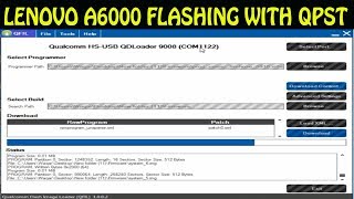 How To Flash Lenovo A6000 With QPST Qfil Flash Tool [upl. by Etnovaj621]