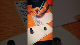 Learning dip pen calligraphy [upl. by Llerdnod]