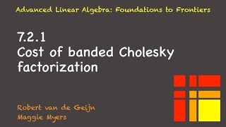 721 Cost of banded Cholesky factorization [upl. by Nesta]