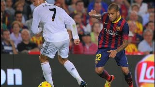 Dani Alves le tira un caño a Cristiano Ronaldo [upl. by Paehpos]