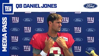 Daniel Jones on First Day of Joint Practices with Detroit Lions  New York Giants [upl. by Kohn]