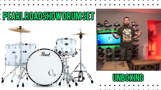 pearl roadshow drum set 5 piece unboxing [upl. by Somerville409]