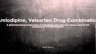 Medical vocabulary What does Amlodipine Valsartan Drug Combination mean [upl. by Assirrem942]