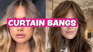 How to Style Curtain Bangs at HOME like a Professional Hairstylist [upl. by Gardel26]