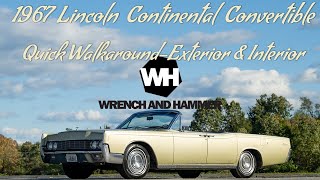 1967 Florentine Gold Lincoln Continental Convertible  Quick Exterior amp Interior Walkaround [upl. by Yreffeg471]