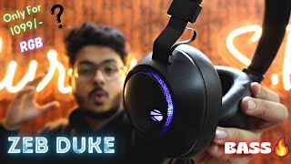 The best headphones under 1500 with RGB  Zebronics Zeb duke headphones  Curious SR [upl. by Rosemonde887]