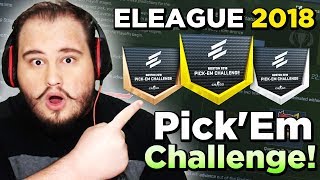 MINHAS APOSTAS PARA O MAJOR 2018😜 ELEAGUE BOSTON 2018 PickEm Challenge [upl. by Katlin]