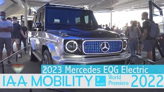 2023 Mercedes EQG Electric G Wagon Walkaround IAA 2021 Munich World Premiere [upl. by Dorothea405]