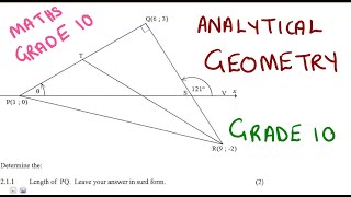 Mathematics Grade 10 Analytical Geometry Exam 4 mathszoneafricanmotives mathswithadmirelightone [upl. by Maxantia]