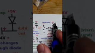 2nd Charge Pump Capacitor Voltage Doubler Minus Diode Drops Demo Circuit electronics howto diy [upl. by Ladnik]