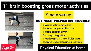 11 brain boosting gross motor activitiessingle setupAge 2occupational therapy at home [upl. by Aicilf]