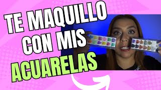 TE MAQUILLO CON MIS ACUARELAS asmr [upl. by Akemaj]