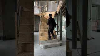 Stair tiling construction process construction building shortvideo shortsviral [upl. by Rennat]