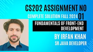 CS202 Assignment No 01 solution Fall 2024  CS202 Assignment 1 complete solution by Irfan Khan [upl. by Yznyl]