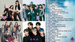 BLACKPINK amp BTS amp TWICE amp TXT  Playlist 🦋 [upl. by Lemar736]