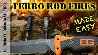 How to Start a Fire with Firesteel  Ferro Rod  Flint and a Knife  DYI Survival Basics [upl. by Ping902]