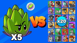 5 DARDACHOFAS vs TODOS LOS ZOMBIS X20  PvZ2 [upl. by Doley]