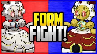 Magearna vs Original Color Magearna  Pokémon Form Fight [upl. by Ataliah]