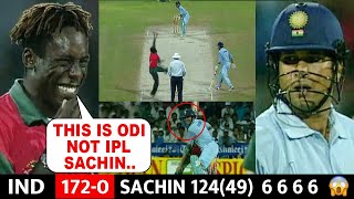 SACHIN 124 RUNS VS OLONGA  IND VS ZIM COCA COLA CUP 1998  MOST SHOCKING FIGHT MOMENT EVER 😱🔥 [upl. by Tiffi]