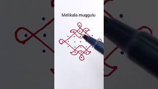 Melikala muggulu with 7dots rangoliartmuggulu indianartkolam yt indianculture kolam ytshorts [upl. by Paget]