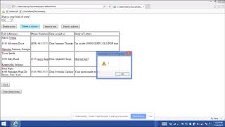 JavaScript Table Allows Deleting and Adding Columns and Rows Plus Editing of Data [upl. by Ruttger]