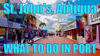 Walking in St Johns Antigua  What to do on Your Day in Port [upl. by Ardnaik791]