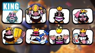 ALL King Emotes In Clash Royale [upl. by Alliuqahs692]