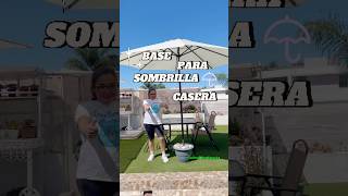 Base para sombrilla de jardín casera fatimajardinauta tips diy hazlotumismo jardin comohacer [upl. by Yelhak584]